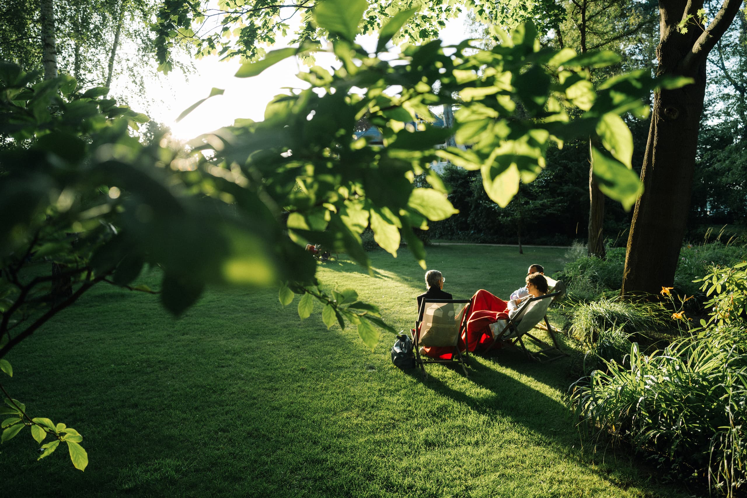 Villa Schöningen garden in summer light